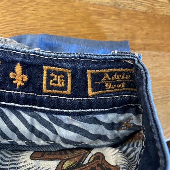 Rock Revival Womens Adele Boot Jeans Size 26 Blue Stretch Pocket Details *flaw* - Picture 11 of 16